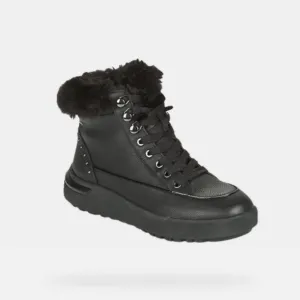 GEOX Women D Dalyla B ABX Black Leather Bootie